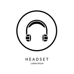 Logo vector design for business. Headset logos.