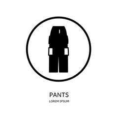 Logo vector design for business. Pants logos.