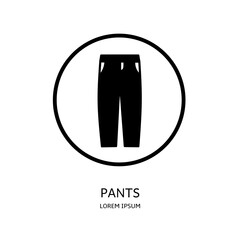 Logo vector design for business. Pants logos.