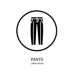 Logo vector design for business. Pants logos.