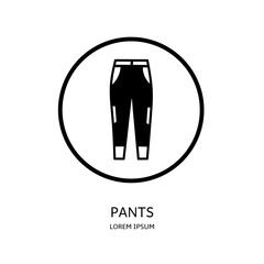 Logo vector design for business. Pants logos.