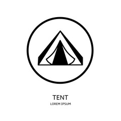 Logo vector design for business. Tent logos.