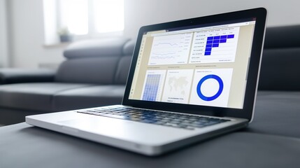Laptop Displaying Data Analytics