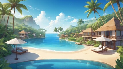 luxury resort background art design backdrop copy space