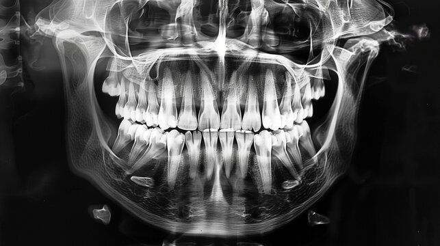 opg xray of teeth concept surgical radiography imaging diagnosis