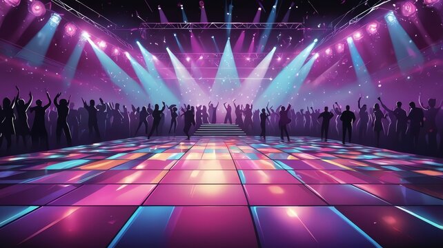 party dance floor background art design backdrop copy space