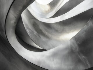 Abstract architectural detail with curved lines and smooth surfaces.