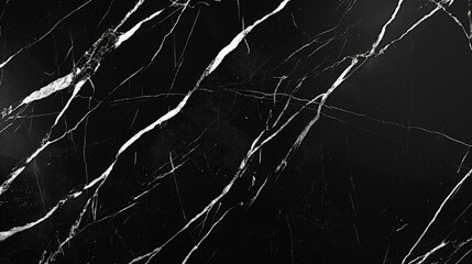 Black marble texture with white veins. Elegant and luxurious background.