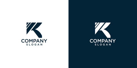 letter k abstract monogram logo vector design