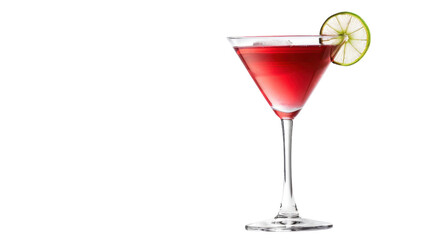 Cosmopolitan cocktail on transparent background 