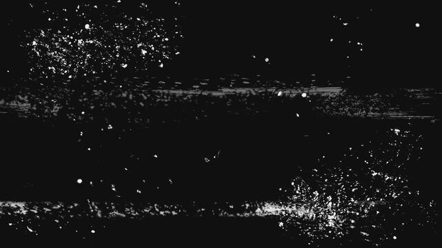 Set of texture elements with glitch style on black background. 