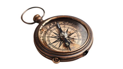 Compass on transparent background