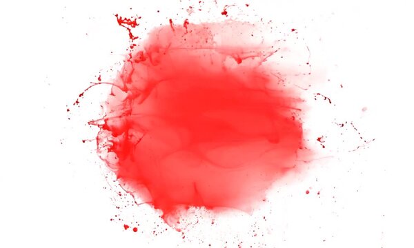 Red Splatter Watercolor Abstract Background