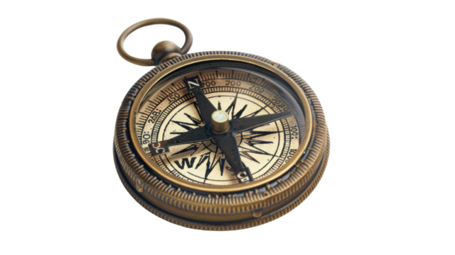 Compass on transparent background