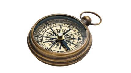 Compass on transparent background