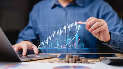 Businesses focus on asset management, banking benchmarks, budget planning, and economic growth, using charts to track income and make informed decisions for building and buying strategic investments