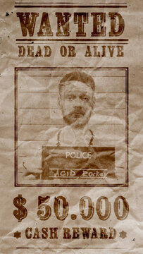 Wanted Video Poster. Vertical Stories for Social Media.