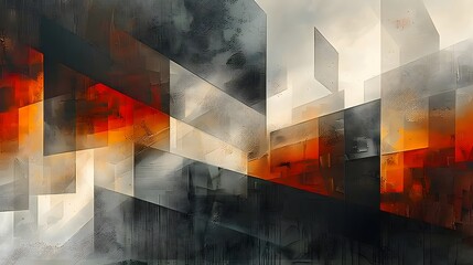 Naklejka premium Abstract Geometric Cityscape.
