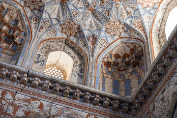 Interior of winter mosque of Abdulaziz Khan Madrasah