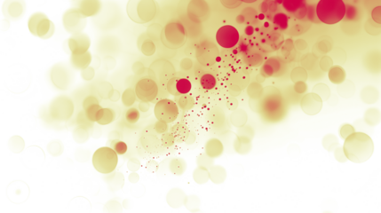 Bokeh overlay with soft circular light patterns in red and yellow tones on a transparent background, representing a dreamy and abstract effect