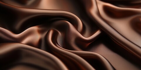 Fototapeta premium brown cloth silk satin fabric,
