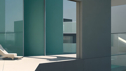 Fototapeta premium A composition featuring elements of sleek, contemporary architectural design.
