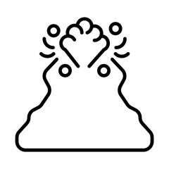 Eruption line icon