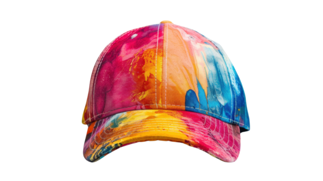 Colorful cap hat on transparent background