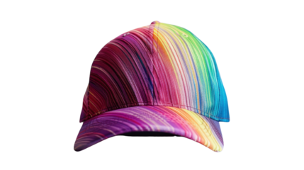 Colorful cap hat on transparent background