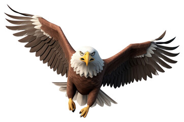 Fototapeta premium PNG American bald eagle flying animal bird.