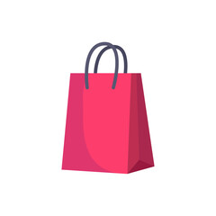 Shopping bag minimalist vector illustration ,simple transparent graphic element .Isolated on white background