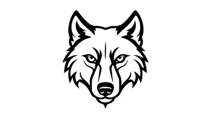 wolf head vector illustration in vector