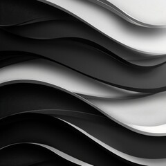 Abstract black and white wavy pattern background