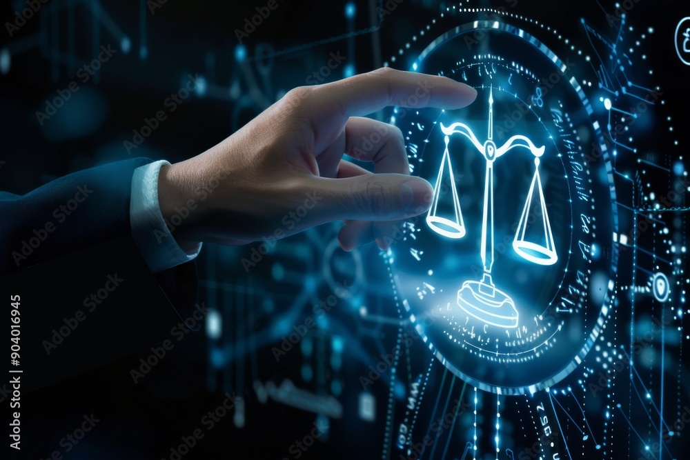 Aufkleber digital justice the significant intersection of law and cuttingedge technology in todays society. ex