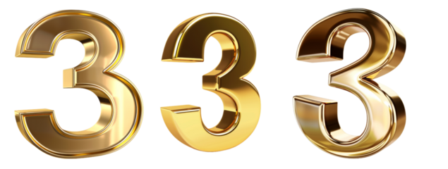 Golden luxury isolated numbers. Set of decoration objects for holiday.