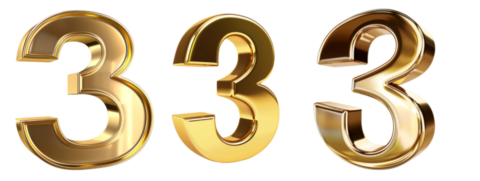 Golden luxury isolated numbers. Set of decoration objects for holiday.
