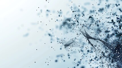 Abstract Blue and Black Particles