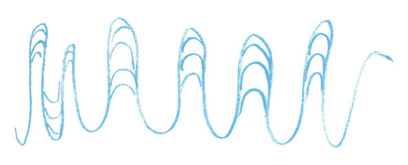 Light blue pencil strokes in simple style, isolated on transparent background.