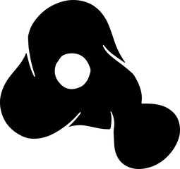 Irregular flat shape abstract fluid, liquid organic flat form.