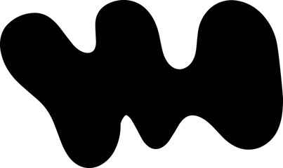 Irregular flat shape abstract fluid, liquid organic flat form.