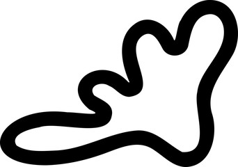 Irregular flat shape abstract fluid, liquid organic flat form.