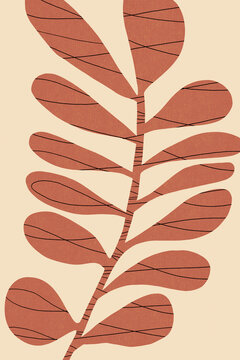 Autumn fall leaf drawing