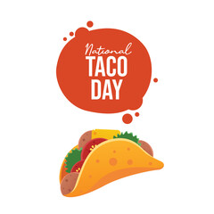 National Taco Day vector design template good for celebration usage. National Taco Day design. flat design. epd 10.