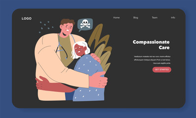 Euthanasia. Flat Vector Illustration