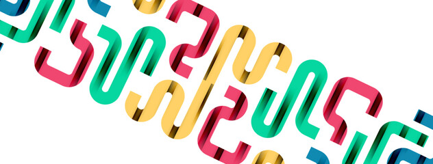 Dynamic waves, flowing lines, stripes vector geometric elements minimal pattern. Vector Illustration For Wallpaper, Banner, Background, Card, Book Illustration, landing page