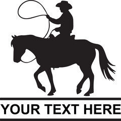Fototapeta premium Cowboy Monogram Vector