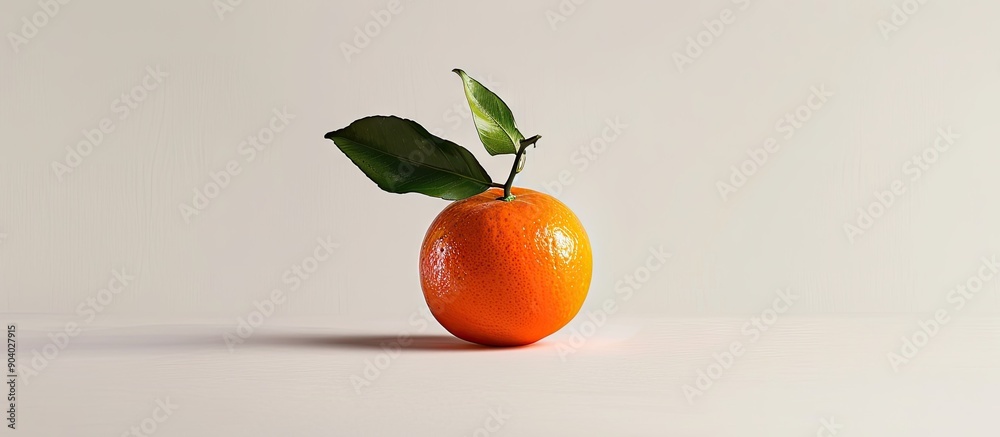 Poster Portfolio includes an alternate perspective of a fresh mandarin on a white background featuring ample copy space image