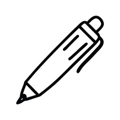 Pen line art icon vector illustration 