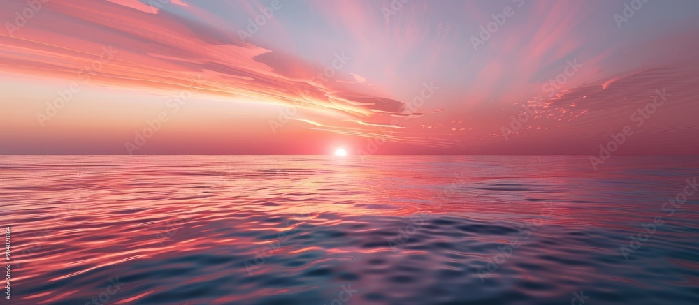 Aufkleber dawn breaks over the horizon in a beautiful display offering a stunning copy space image