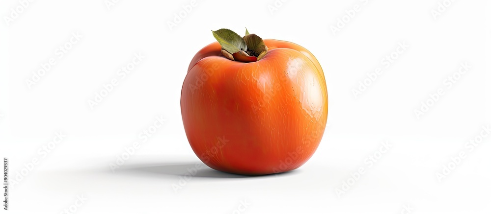 Leinwandbilder isolated persimmon fruit on a white background with a clipping path for copy space image